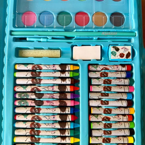 Markers + watercolors + glitter gel pens + painting set