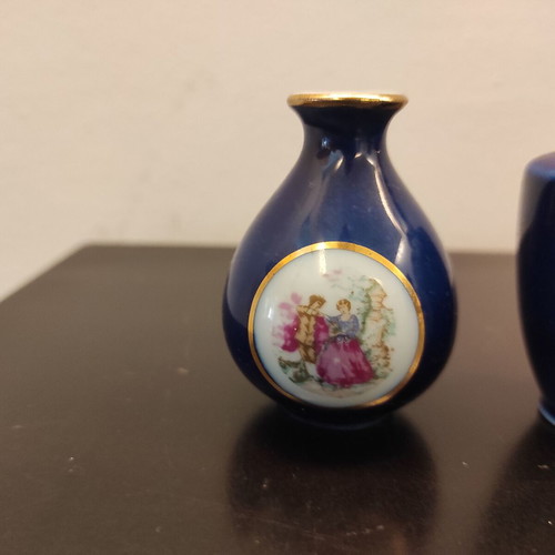 Porcelain decorative small vases like new, set of 5 pieces