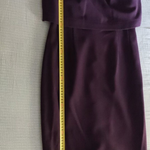 Lola crepe midi dress, plum, size 36