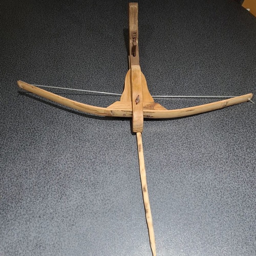 Handmade Wooden Children's Crossbow 45cm with Arrow like new