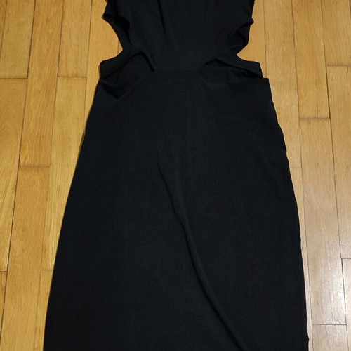 Black dress with side cutouts like new, size Medium