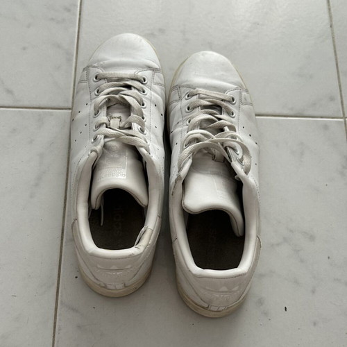 Adidas Stan Smith Triple White sneakers used, size 44.5
