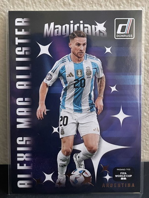 2025-26 Panini Donruss Insert Road to World Cup Magicians Alexis Mac Allister #7 card like new