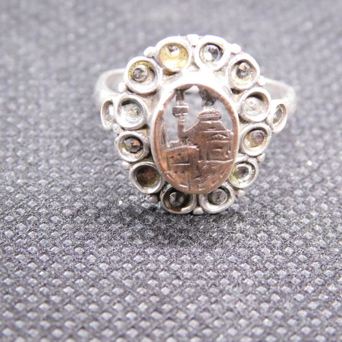 Silver-gold ring Rhodian style 1950-1960
