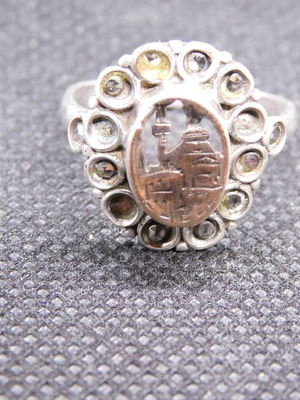 Silver-gold ring Rhodian style 1950-1960