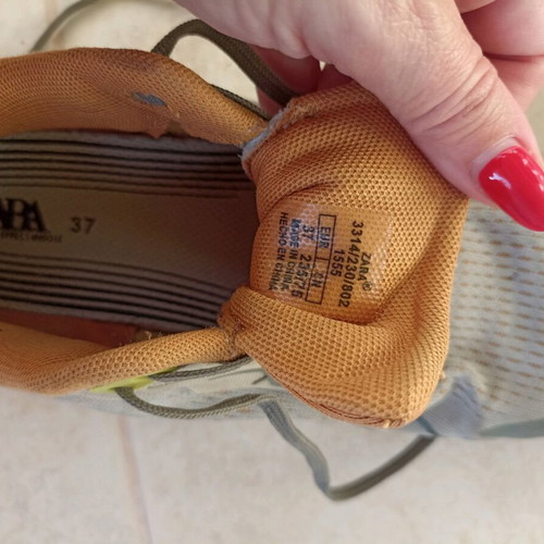 Zara athletic shoes used, size 37, gray