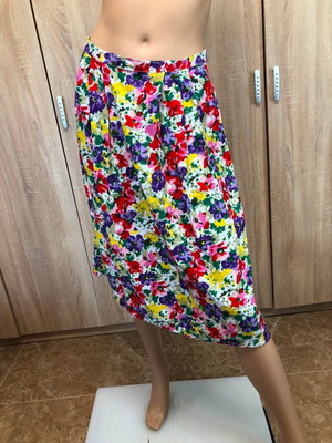 Floral linen skirt, size XL