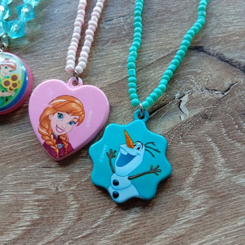 Frozen necklaces used, set of 3 with wear