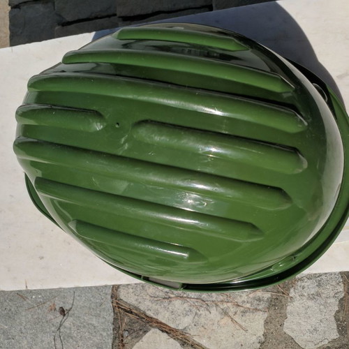 Safety helmet new, green, made in Italy