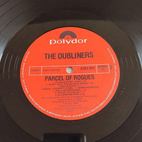 The Dubliners A Parcel of Rogues vinyl LP used, folk