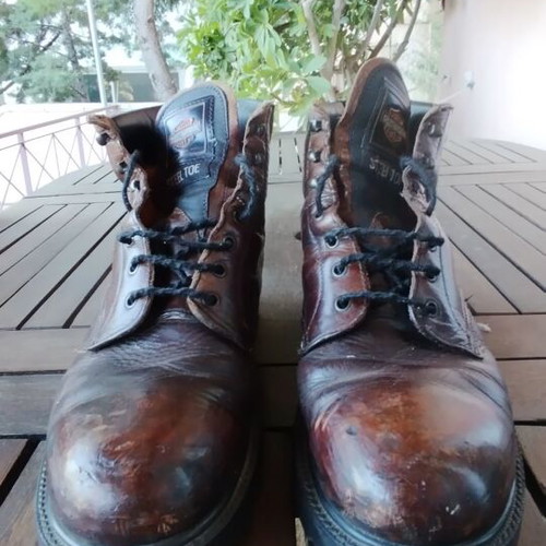 Harley-Davidson Vintage Steel Toe Leather Boots used, EU 46 US 11.5, brown