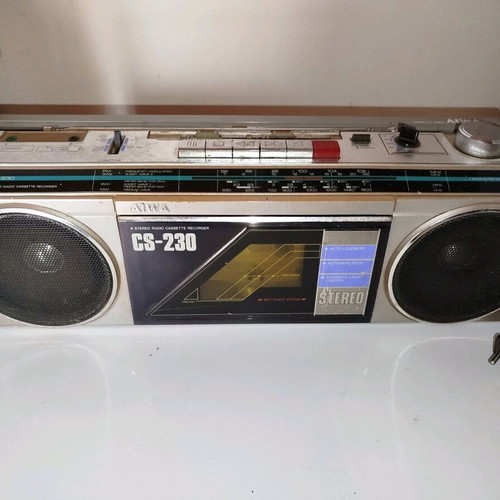 Aiwa radio cassette player used, functional