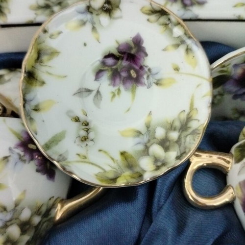 Porcelain miniature set in case