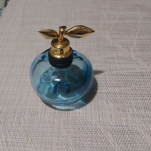 Empty Luna Nina Ricci cologne bottle used, 80ml, apple-shaped