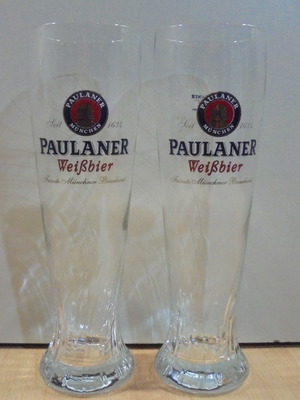 Paulaner μπίρα σετ 2 μεταχειριστικών διαφημιστικών ποτηριών 0,5lt