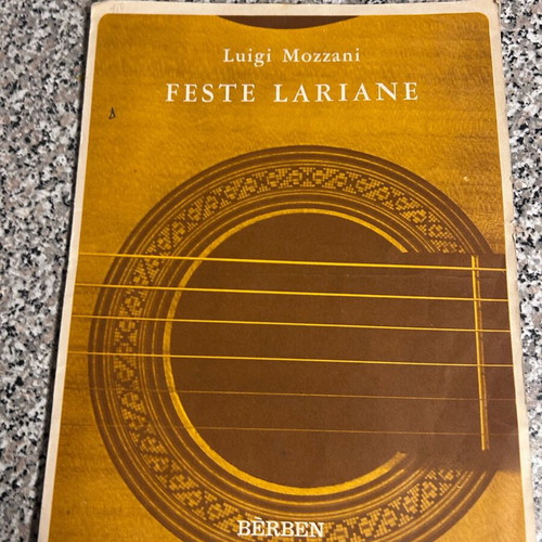 Guitar sheet music used Luigi Mozzani Feste Lariane two-page