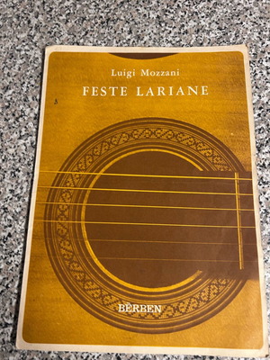 Guitar sheet music used Luigi Mozzani Feste Lariane two-page