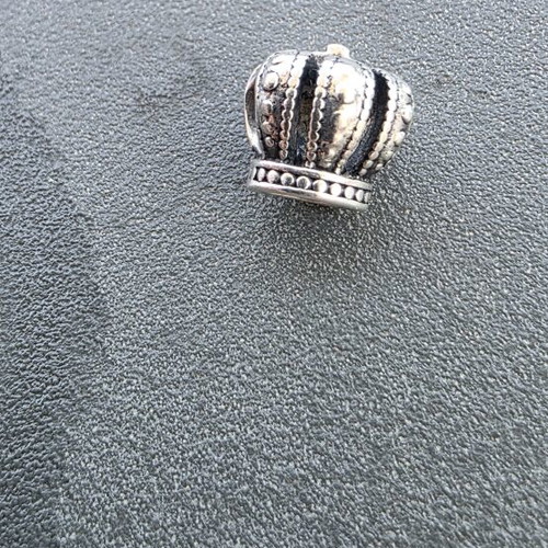Pandora charm crown, silver