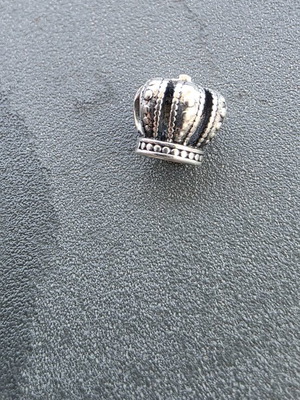 Pandora charm crown, silver