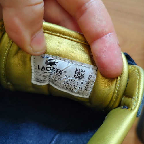 Lacoste Graduate CP Spm sport shoes used, black and gold, size 42
