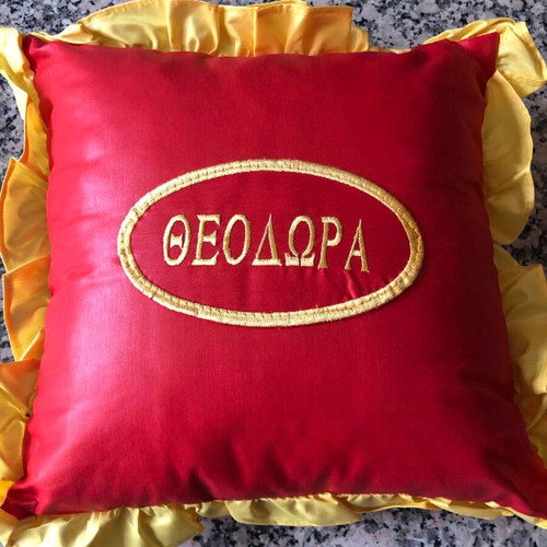 Pillow new with filling and zipper approx. 40x40cm, Theodora