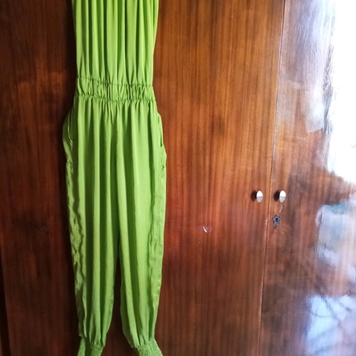 Paranoia strapless jumpsuit green like new, size S