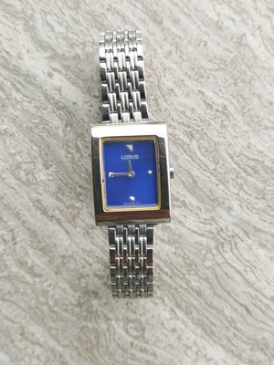 Lorus Square Design women's watch blue and silver, new