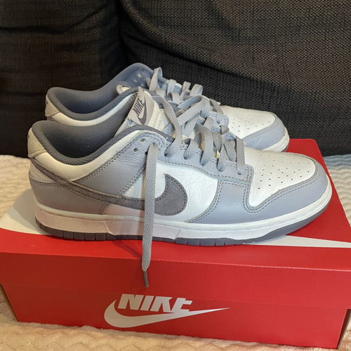 Nike Dunk Low sneakers, grey and white, size 42.5