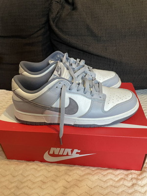 Nike Dunk Low sneakers, grey and white, size 42.5