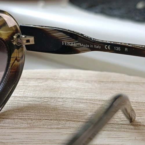 Vintage Gianfranco Ferré GF53102 women's sunglasses like new, black-gray-brown