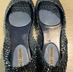 Melissa + Campana summer ballerinas used, black-blue, size 39/38