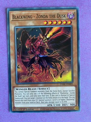 Yu-Gi-Oh Blackwing Zonda the Dusk DABL-EN005 1st Edition like new