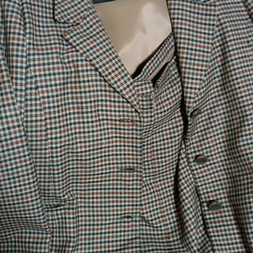 Checked suit used, classic style