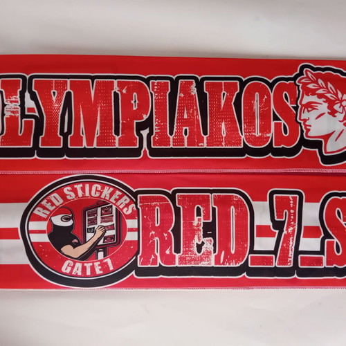 Olympiakos Hooligans Collectible Double-Sided Scarf new