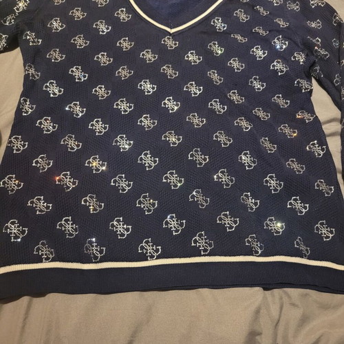 Guess sweater like new, blue and colorful, XXL