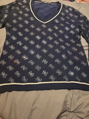 Guess sweater like new, blue and colorful, XXL