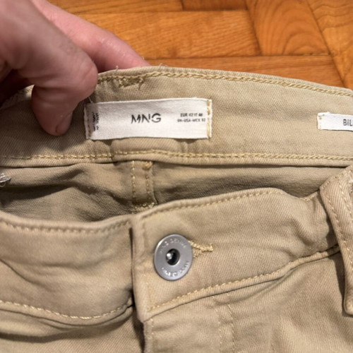 Mango beige pants size M like new, elastic legs