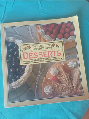 Vintage βιβλίο μαγειρικής The Best of Sainsbury's Desserts έκδοση 1985