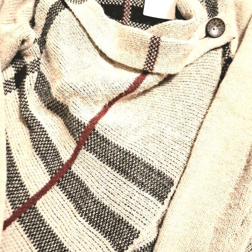 ASOS wool cardigan beige brown checked like new, size L 40 12uk, long sleeve
