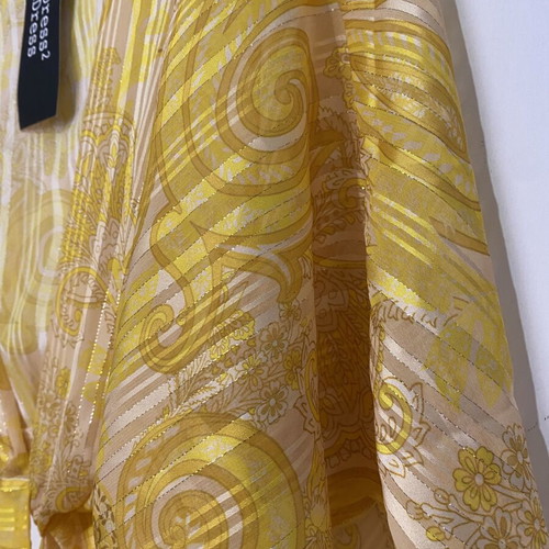 Summer set Dress2unDress new, yellow and gold crop top with skirt