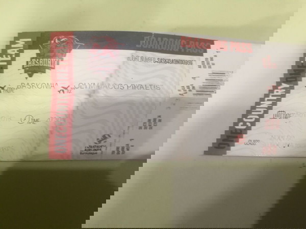ΕΙΣΙΤΗΡΙΟ ΑΓΩΝΑ ΜΠΑΣΚΟΝΙΑ ΟΛΥΜΠΙΑΚΟΣ EUROLEAGUE 2018