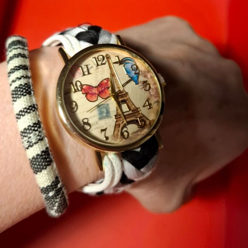 Wristwatch new, women's, gray multicolor