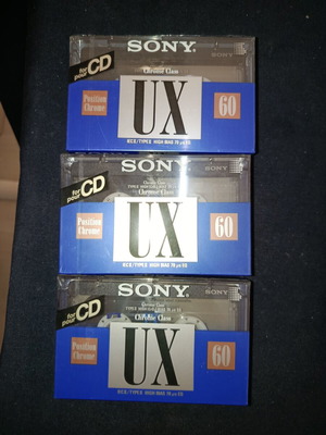 Sony UX 60 Chrome Position κασέτες ήχου πακέτο 3 καινούργιες