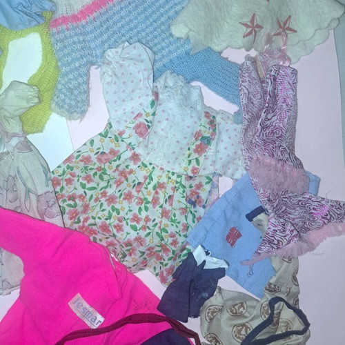 Vintage doll clothes used, large pack for various dolls
