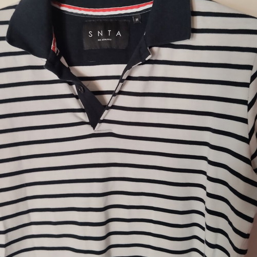 Striped men's shirt with collar and buttons like new, size M