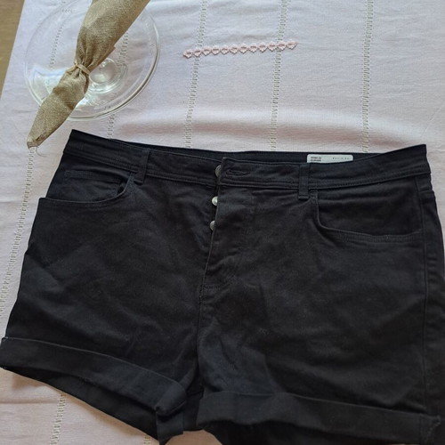 Denim Co Bermuda shorts like new, cotton, black, XL