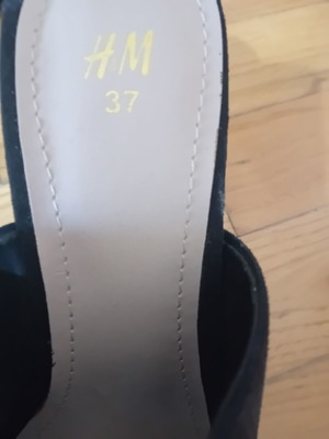 H&M black platform sandals size 37