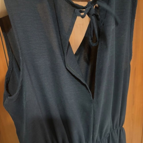 Dark blue one-piece jumpsuit new, one size with elastic waist