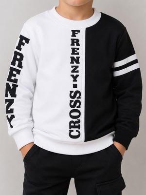 FRENZY sweatshirt for boy 4 years old, new, white and black
