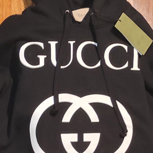 Gucci Interlocking G hoodie sweatshirt new, medium size, black cotton